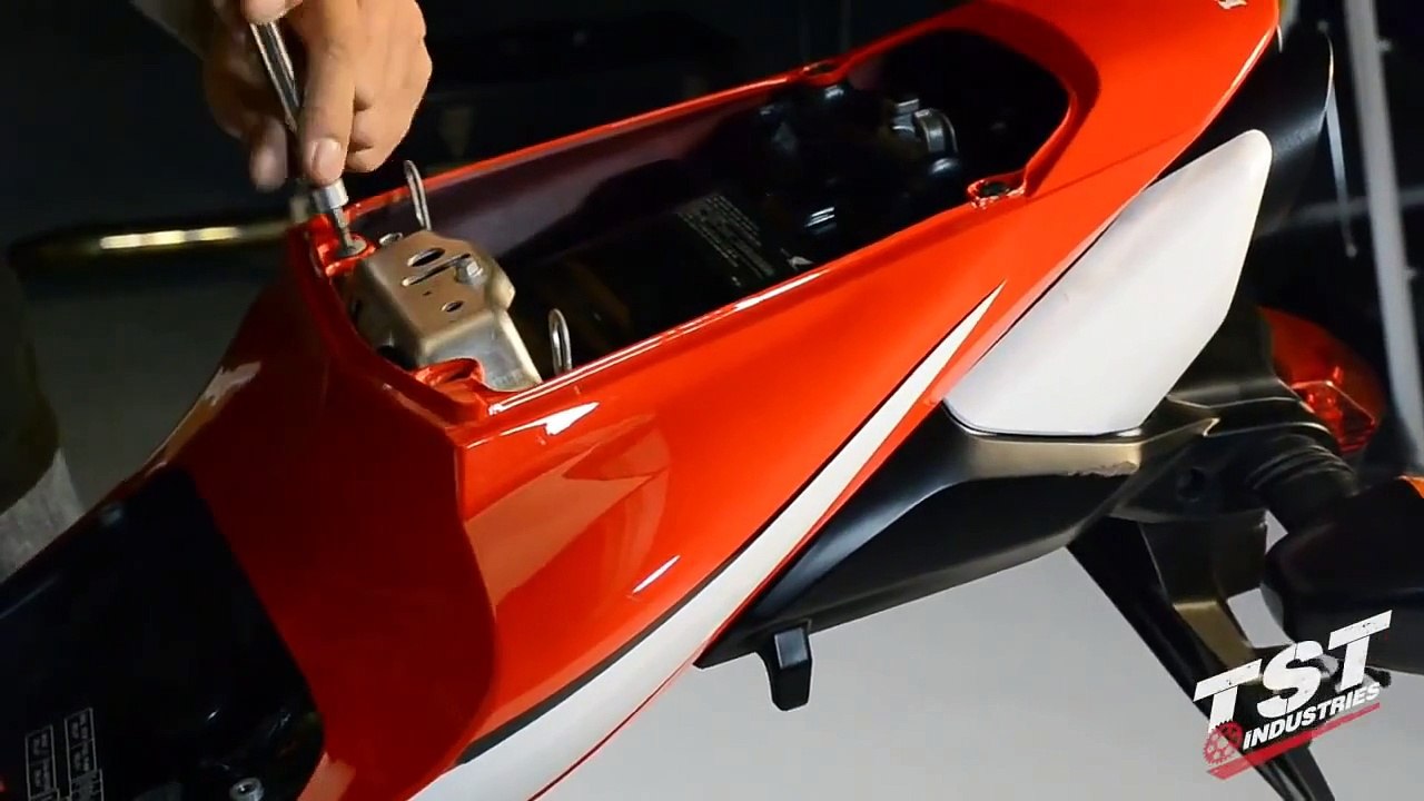 Carbon Fiber Undertail Fairing Installation 2007-2012 Honda CBR 600RR by TST Industries