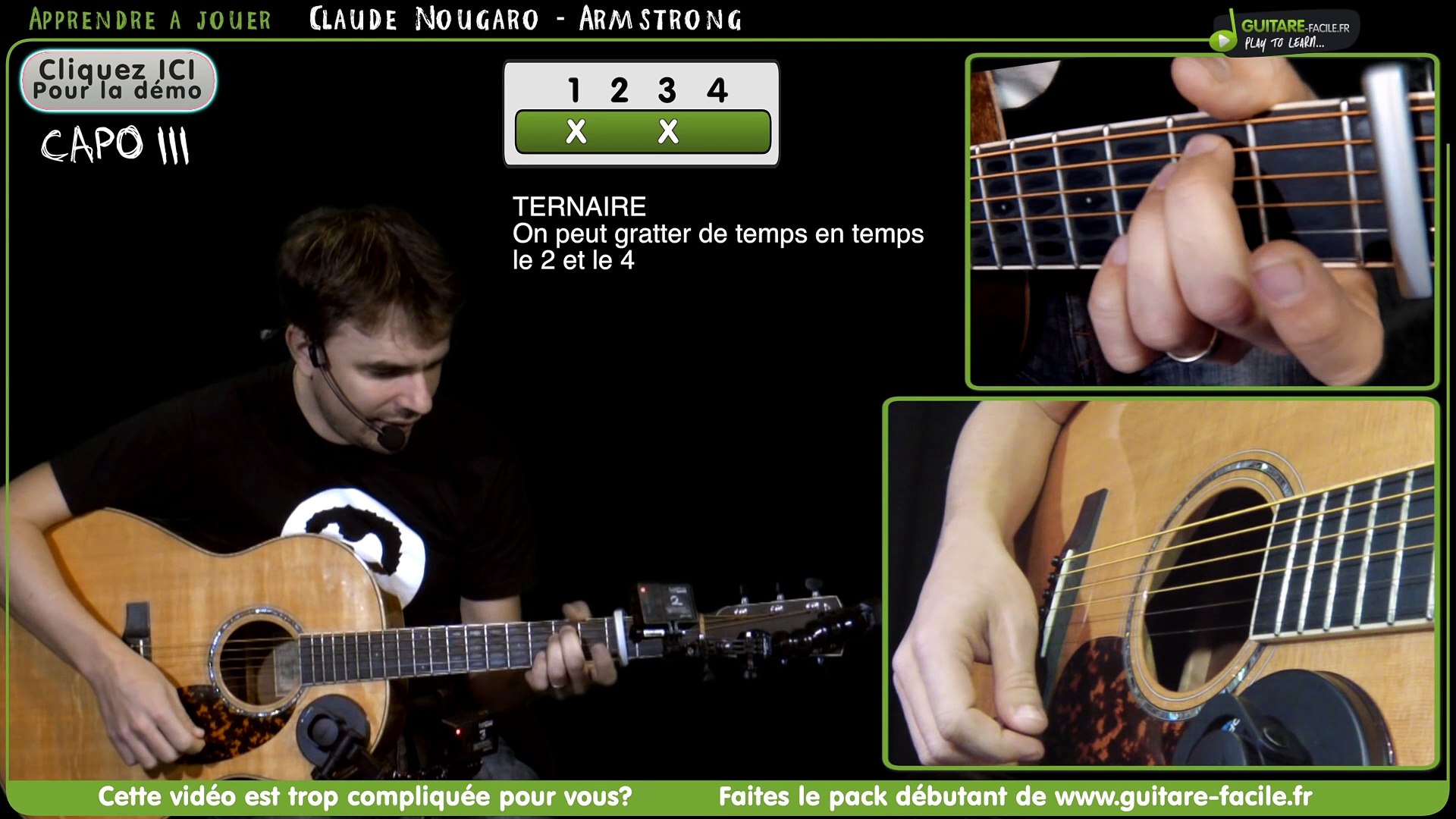 Apprendre Armstrong de Claude Nougaro - Tuto Guitare - Vidéo Dailymotion