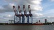 Zhen Hua 26 | 4 New Big Container Cranes | Arriving Port of Hamburg