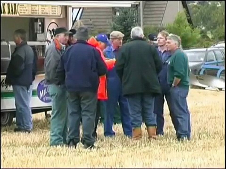 Field Marshal vintage tractor ploughing match near Alford