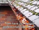 Gutter cleaning with pressure washing.wmv