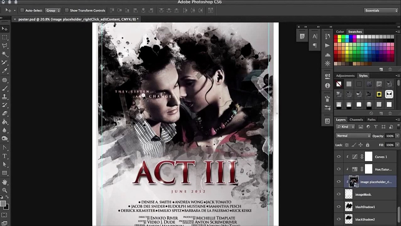 Photshop Template Film Poster Template Design Photoshop Tutorial Scarab13