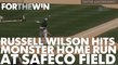Russell Wilson hit a monster HR at charity game