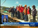 Mauricio Rodas constató el avance en la construcción de dos puentes en Quito