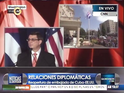 Canciller cubano pide fin del embargo tras apertura de embajada