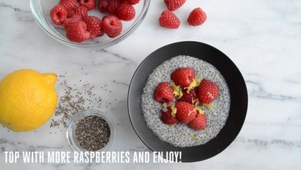 Afternoon Snack Solved: Lemon-Raspberry Chia Pudding
