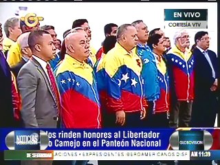 Rinden homenaje a El Libertador y a Pedro Camejo en el Panteón