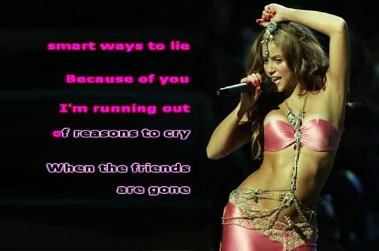 Underneath Your Clothes ~ Shakira ~ Karaoke