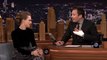 Famous Model Cara Delevingne beatboxing during Tonight Show