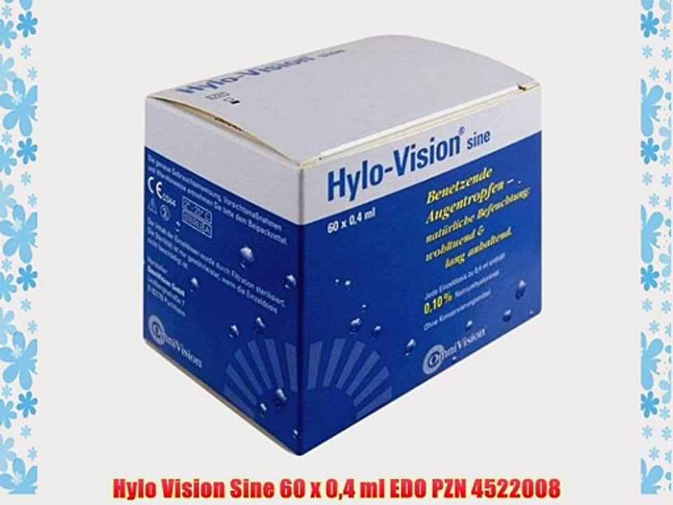 Hylo Vision Sine 60 x 04 ml EDO PZN 4522008