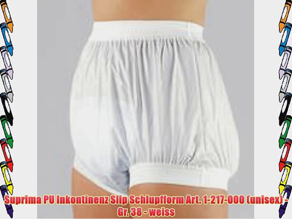 Suprima PU Inkontinenz Slip Schlupfform Art. 1-217-000 (unisex) - Gr. 38 - weiss