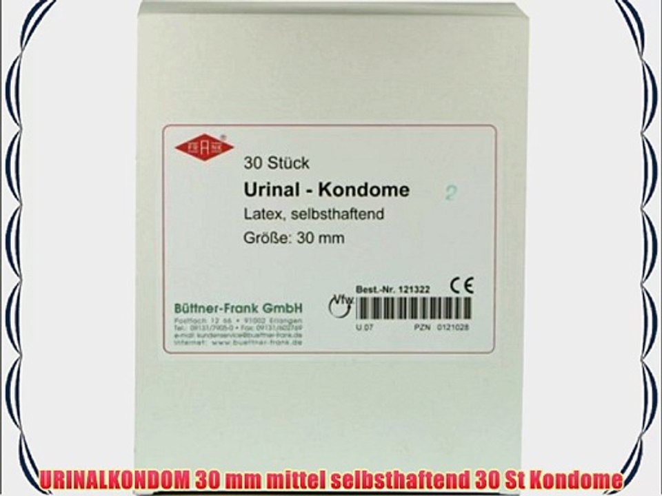 Urinalkondom 30 mm mittel selbsthaftend 30 st kondome