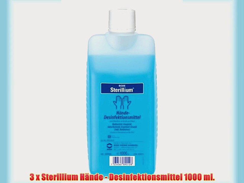 3 x Sterillium H?nde - Desinfektionsmittel 1000 ml.