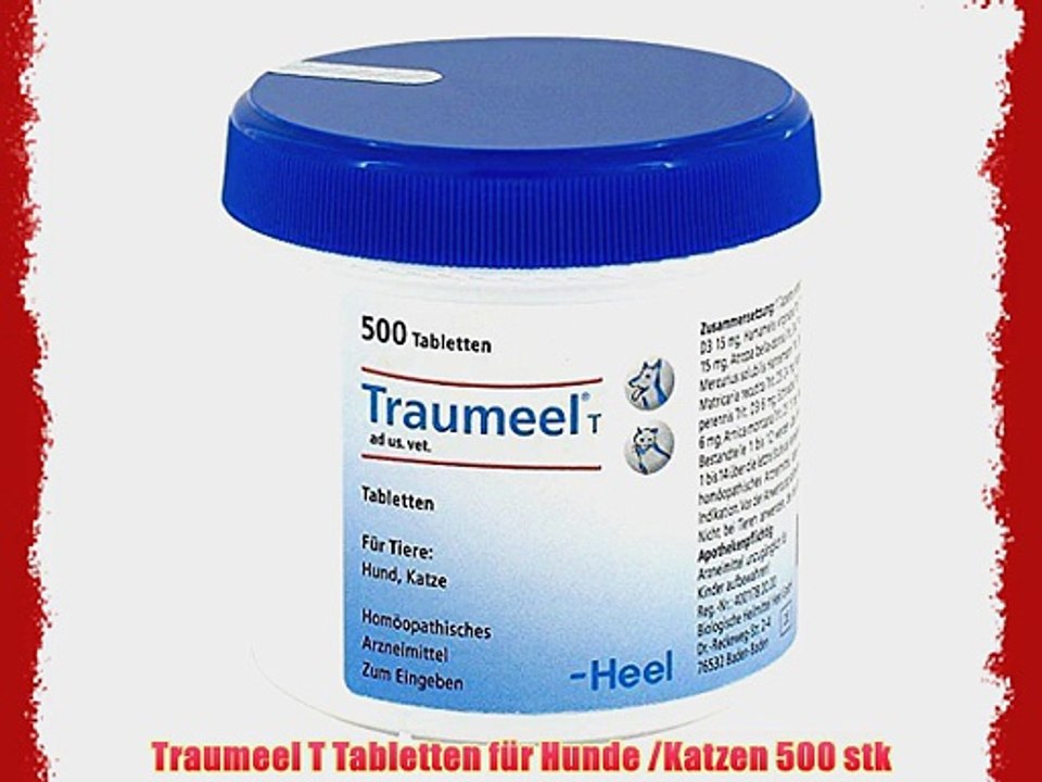 Traumeel T Tabletten f?r Hunde /Katzen 500 stk