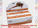 NASARA Kinesiologie Tape kinesiologische Tapes * beige * 5m x 50mm * Spenderbox (6er VE Umkarton)