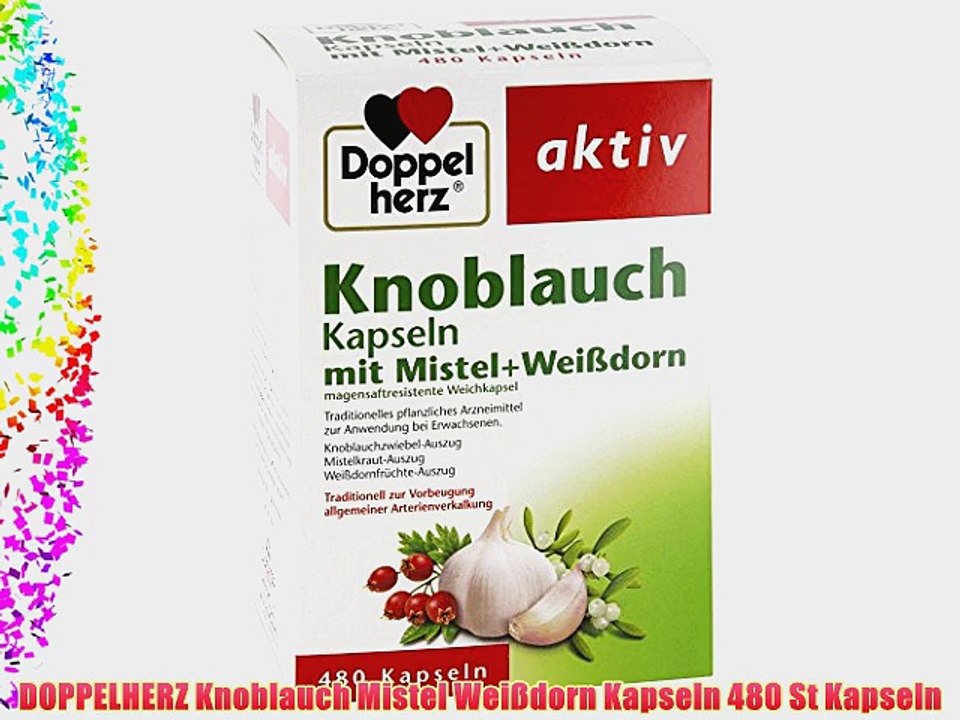 DOPPELHERZ Knoblauch Mistel Wei?dorn Kapseln 480 St Kapseln