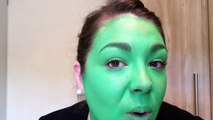 Wicked Elphaba stage makeup tutorial - wicked witch |Rebsi Emsie