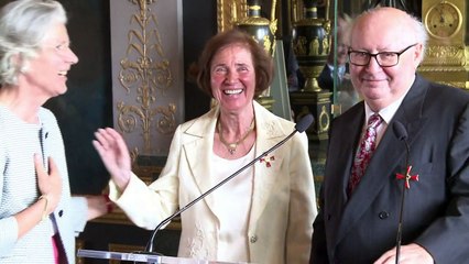 Beate et Serge Klarsfeld décorés par l'Allemagne à Paris