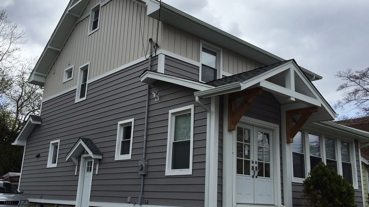 Union County Vinyl Siding Contractor 973 487 3704-Springfield Cranford Carteret NJ-Beautiful Crane insulated foam backed panels- Alumium casing soffit and trimming-Roofing new replacement windows front entry porch portico designs and plans available
