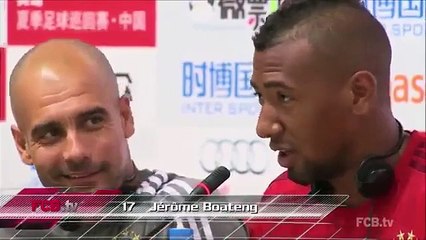 Pep Guardiola lanza un puñete a Jerome Boateng (VIDEO)