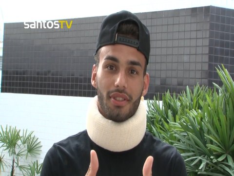 Após traumatismo craniano, Thiago Maia manda recado à torcida do Santos