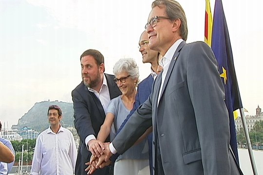 Mas y Junqueras presentan la lista unitaria