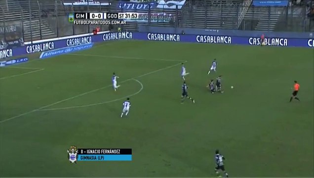 Gol de Ignacio Fernández. Gimnasia LP 1-0 Godoy Cruz