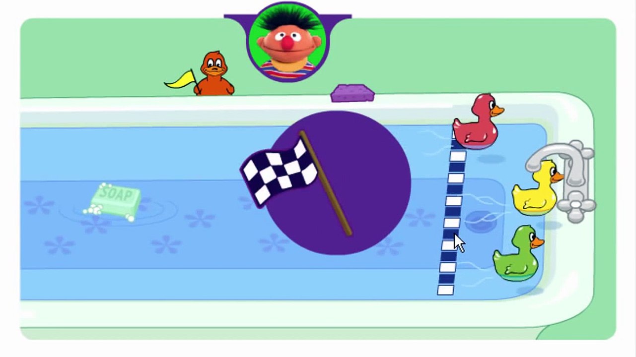 Play With Me Sesame Duckie Races Cartoon Animation Sprout PBS Kids Game Play Walkthrough