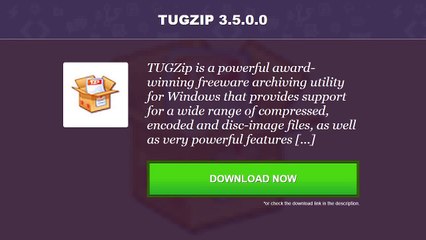 HOW TO: DOWNLOAD TUGZIP 3.5 FOR WINDOWS (LINK ON DESCRIPTION)