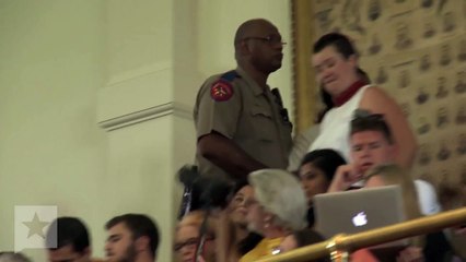 Calling Abortion "Genocide," Protester Escorted from Senate