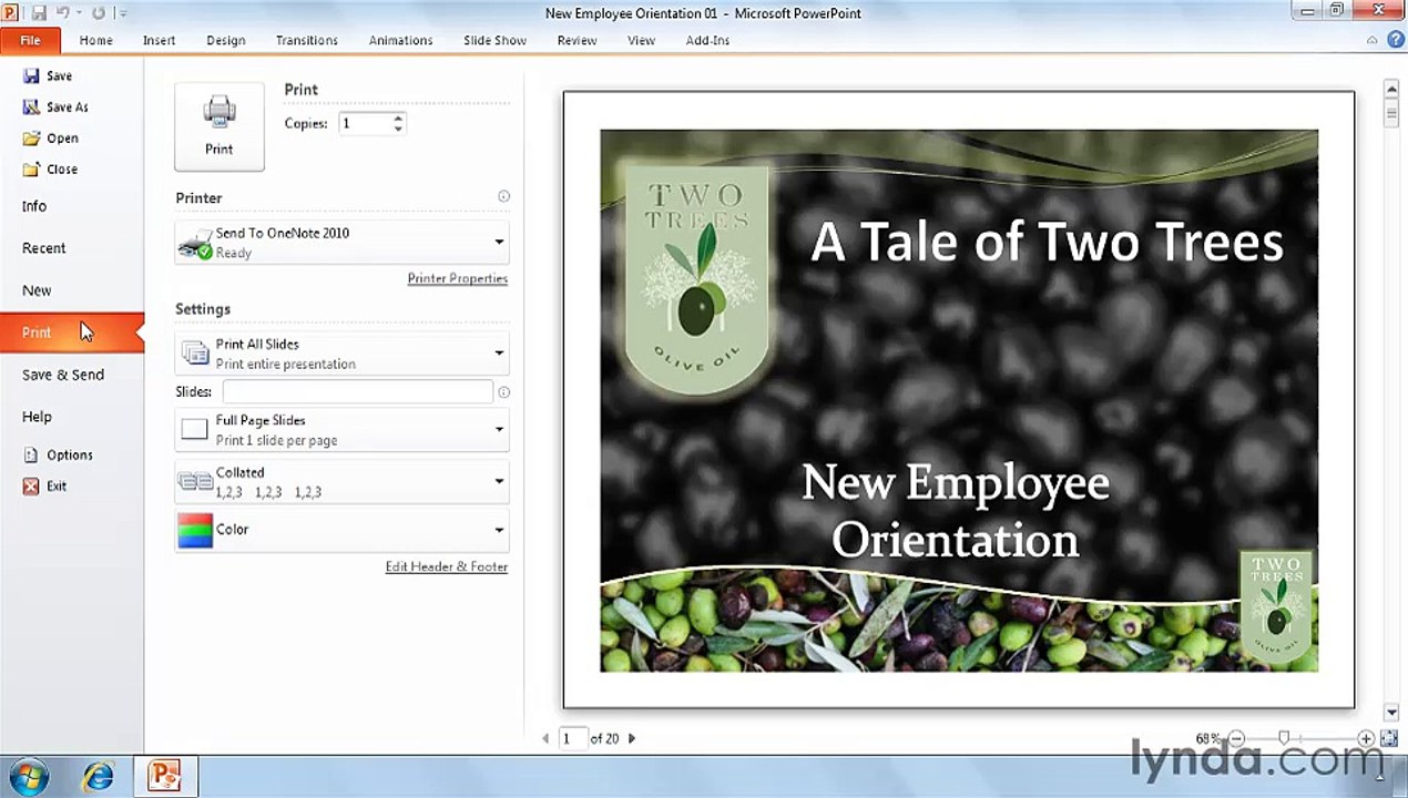 Powerpoint Managing your presentations with Backstage