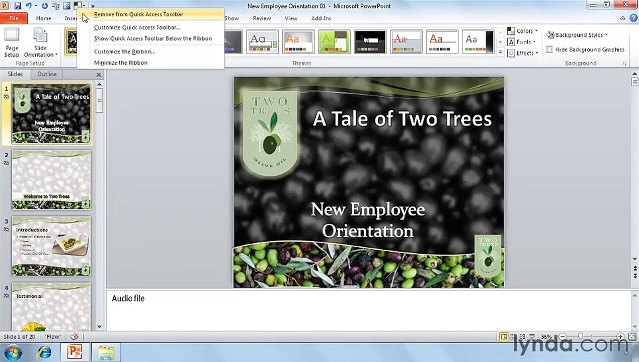 Powerpoint Customizing the Office Ribbon