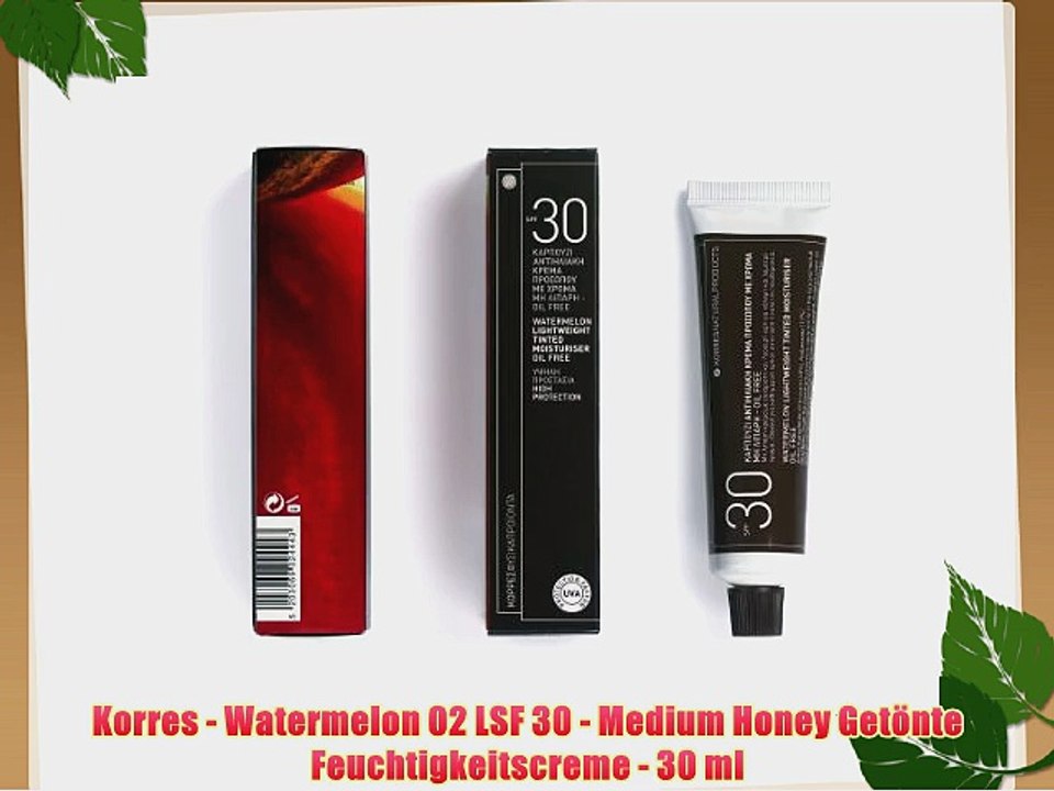 Korres - Watermelon 02 LSF 30 - Medium Honey Get?nte Feuchtigkeitscreme - 30 ml
