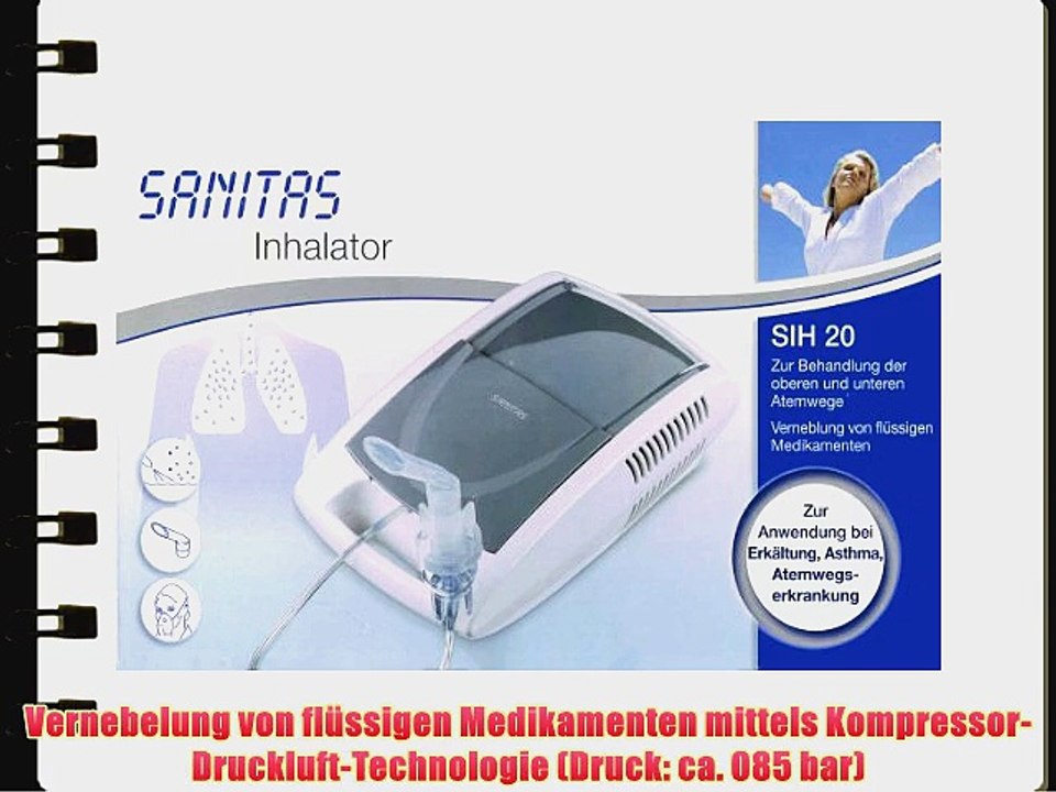 SANITAS Inhalator SIH 20 Mit Mundst?ck Erwachsenenmaske Kindermaske