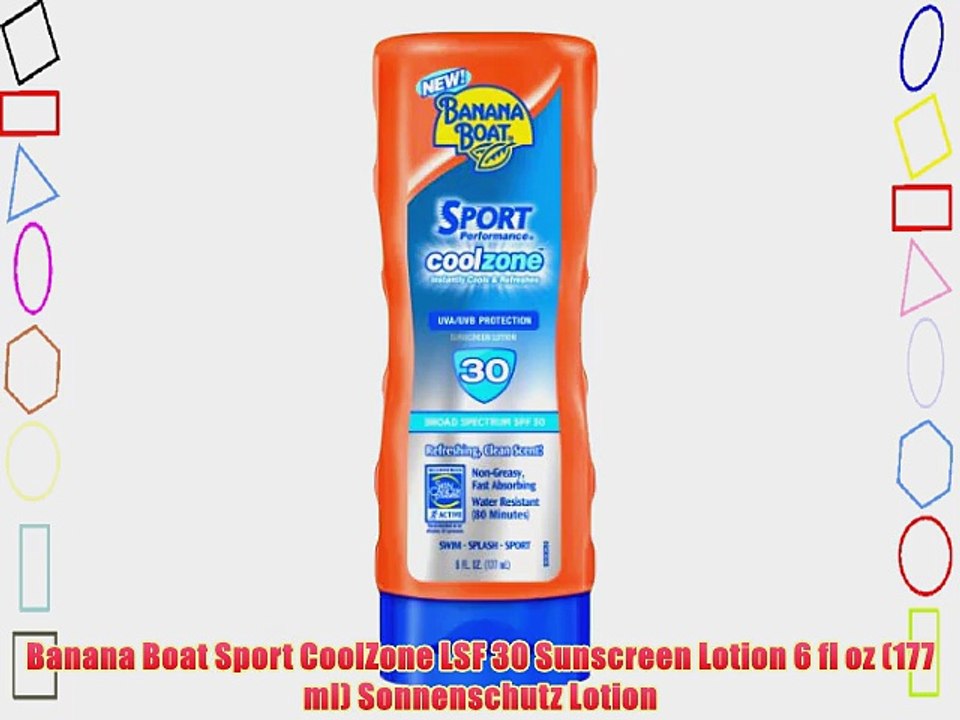 Banana Boat Sport CoolZone LSF 30 Sunscreen Lotion 6 fl oz (177 ml) Sonnenschutz Lotion