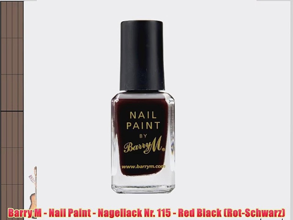 Barry M - Nail Paint - Nagellack Nr. 115 - Red Black (Rot-Schwarz)