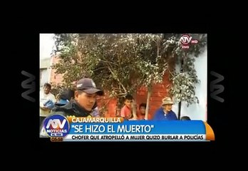 Chofer ebrio se hizo el muerto para no ser detenido por la PNP
