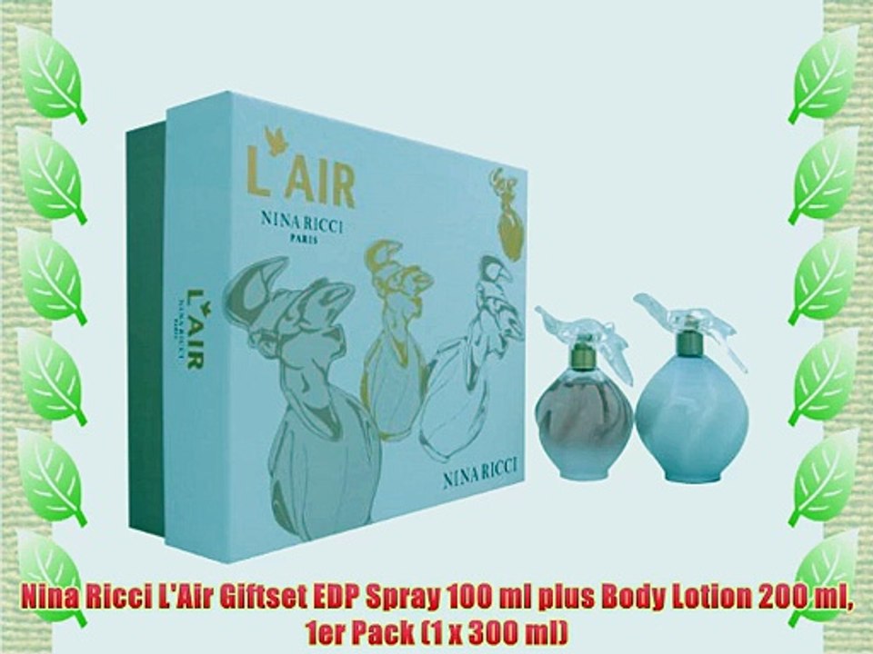 Nina Ricci L'Air Giftset EDP Spray 100 ml plus Body Lotion 200 ml 1er Pack (1 x 300 ml)