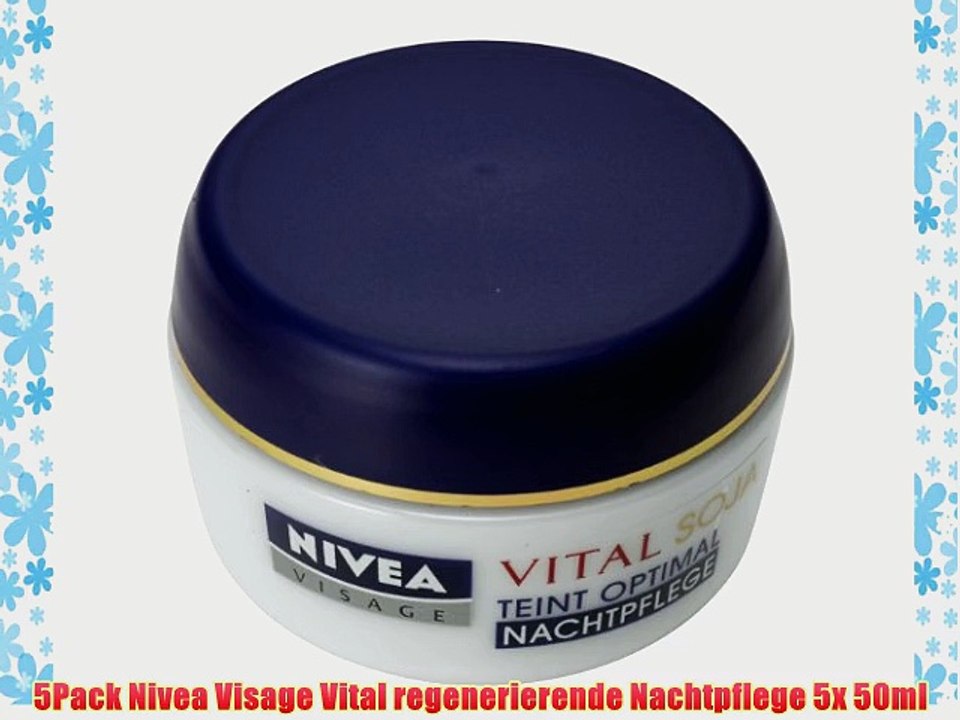 5Pack Nivea Visage Vital regenerierende Nachtpflege 5x 50ml