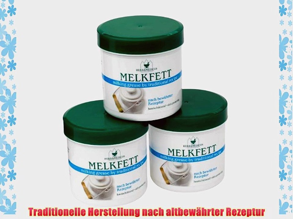 Melkfett von Herbamedicus im 3er-Pack (Hautpflege Hausmittel K?rperpflege Lippenpflege Feuchtigkeitspflege)