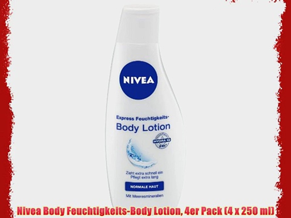 Nivea Body Feuchtigkeits-Body Lotion 4er Pack (4 x 250 ml)