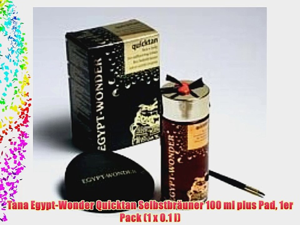 Tana Egypt-Wonder Quicktan Selbstbr?uner 100 ml plus Pad 1er Pack (1 x 0.1 l)