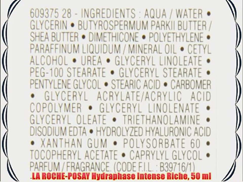 LA ROCHE-POSAY Hydraphase Intense Riche 50 ml