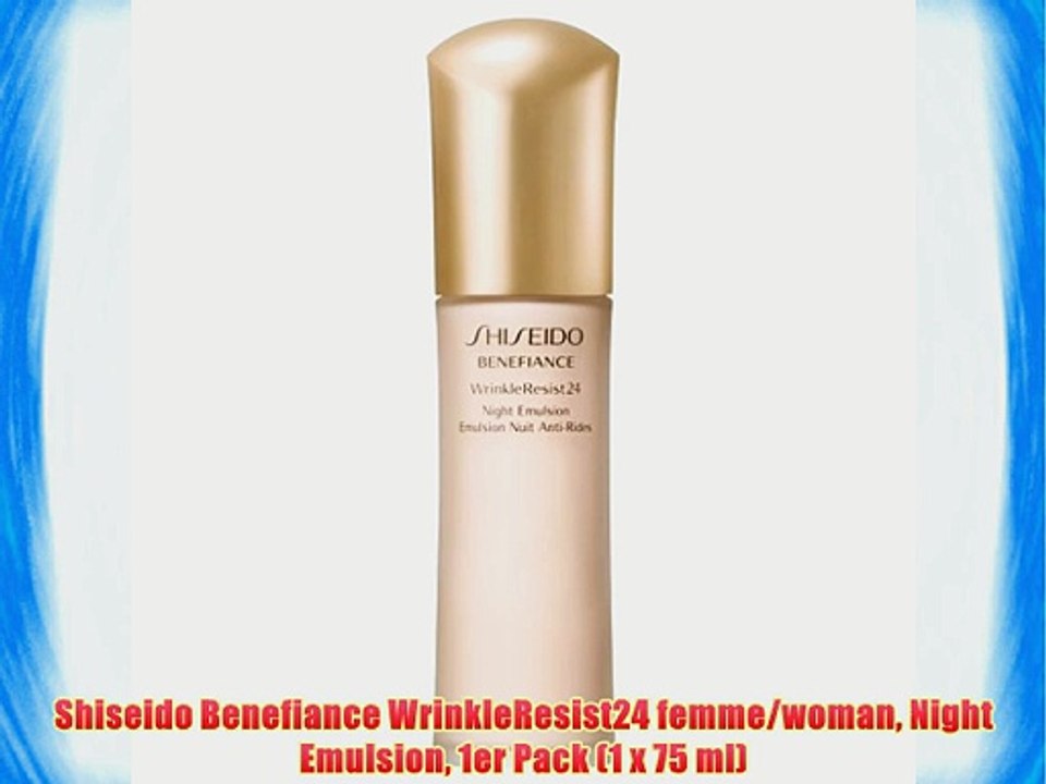 Shiseido Benefiance WrinkleResist24 femme/woman Night Emulsion 1er Pack (1 x 75 ml)