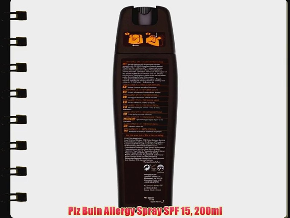 Piz Buin Allergy Spray SPF 15 200ml