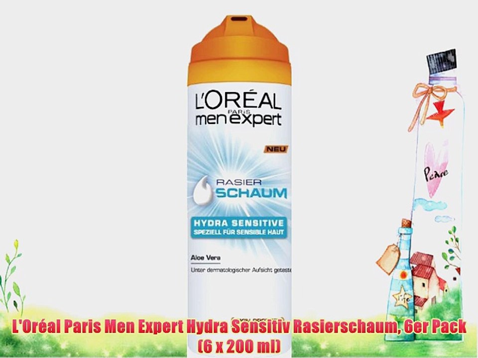 L'Or?al Paris Men Expert Hydra Sensitiv Rasierschaum 6er Pack (6 x 200 ml)