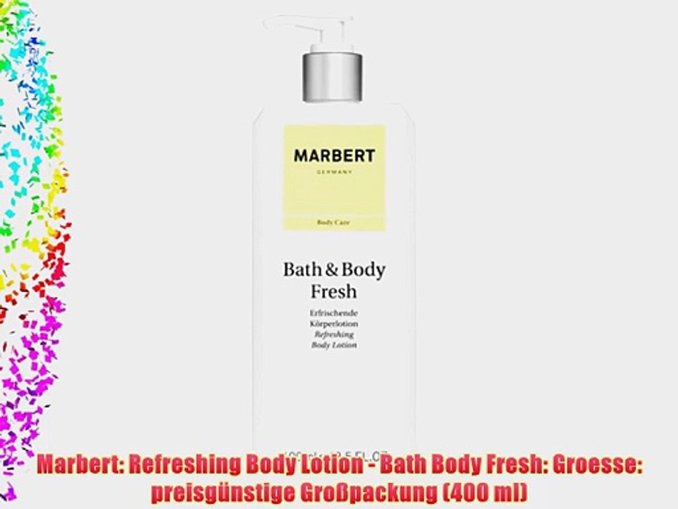 Marbert: Refreshing Body Lotion - Bath Body Fresh: Groesse: preisg?nstige Gro?packung (400