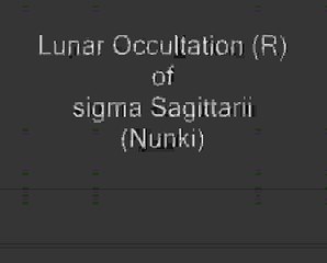 Lunar Occultation (R) of Nunki