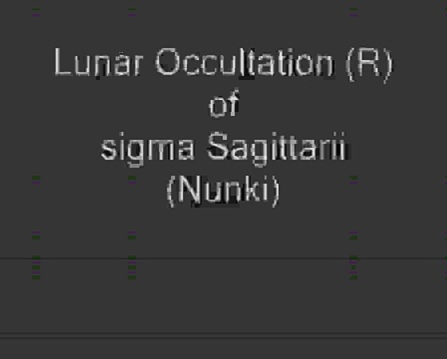 Lunar Occultation (R) of Nunki