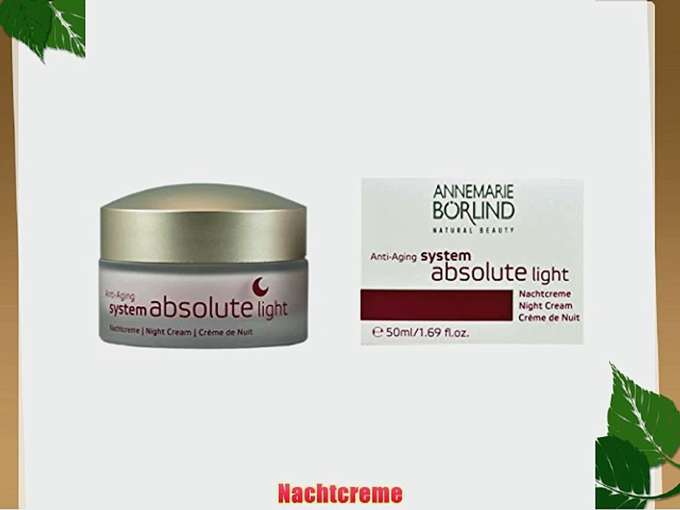 Annemarie B?rlind System Absolute femme/woman Anti-Aging Nachtcreme Light 1er Pack (1 x 0.05